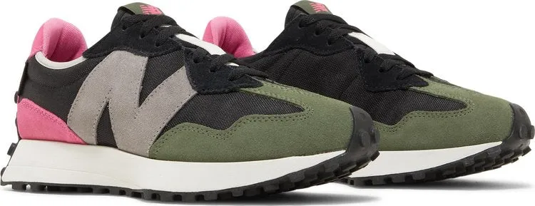 New Balance 327 'Black Pink Green' sneakers, black