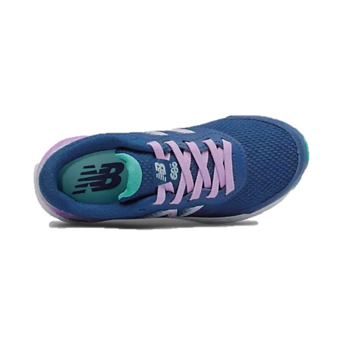 NEW BALANCE YP680CW6 680v6 (YP680V6) JR'S (Wide) Captain Blue Leather & Mesh Running Shoes