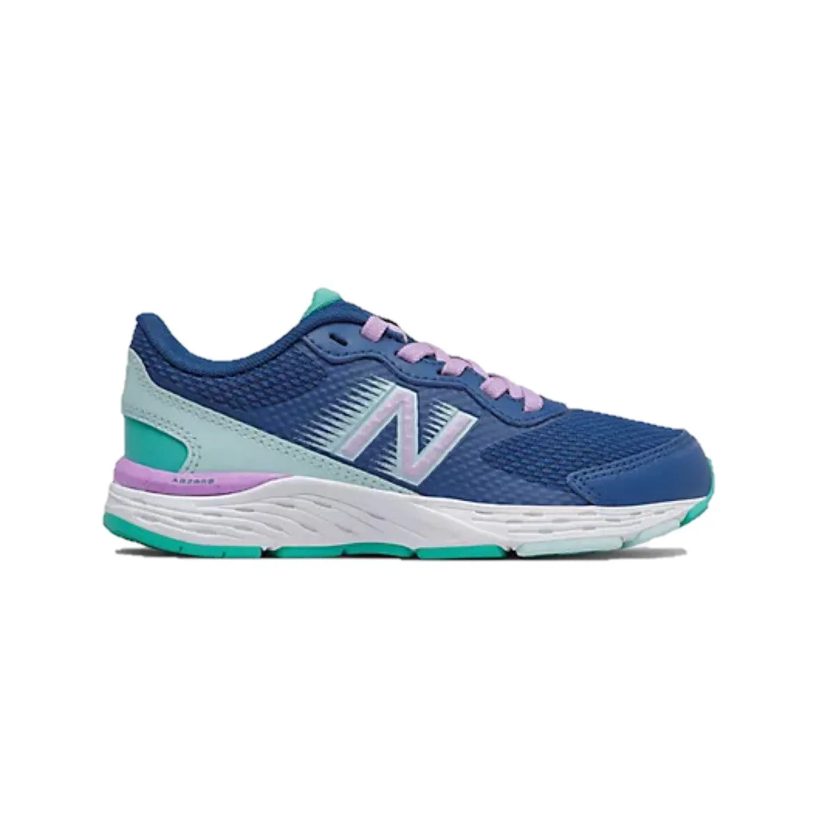 NEW BALANCE YP680CW6 680v6 (YP680V6) JR'S (Wide) Captain Blue Leather & Mesh Running Shoes