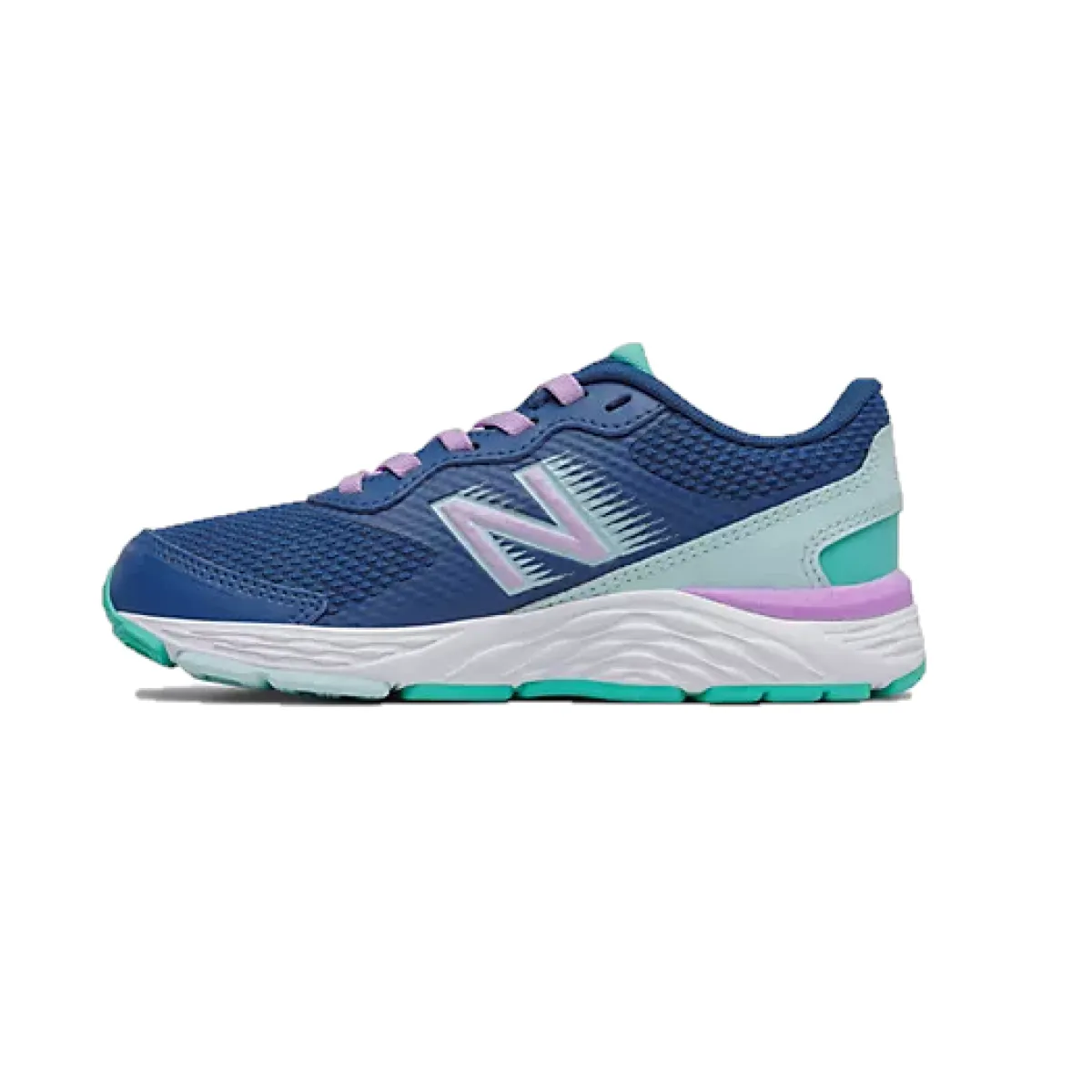 NEW BALANCE YP680CW6 680v6 (YP680V6) JR'S (Wide) Captain Blue Leather & Mesh Running Shoes