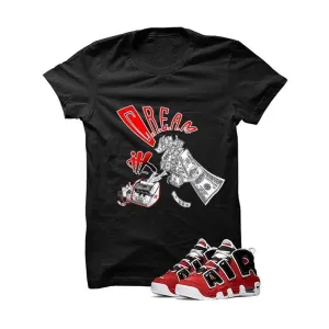 Nike Air More Uptempo Bulls Black T Shirt (Cream)