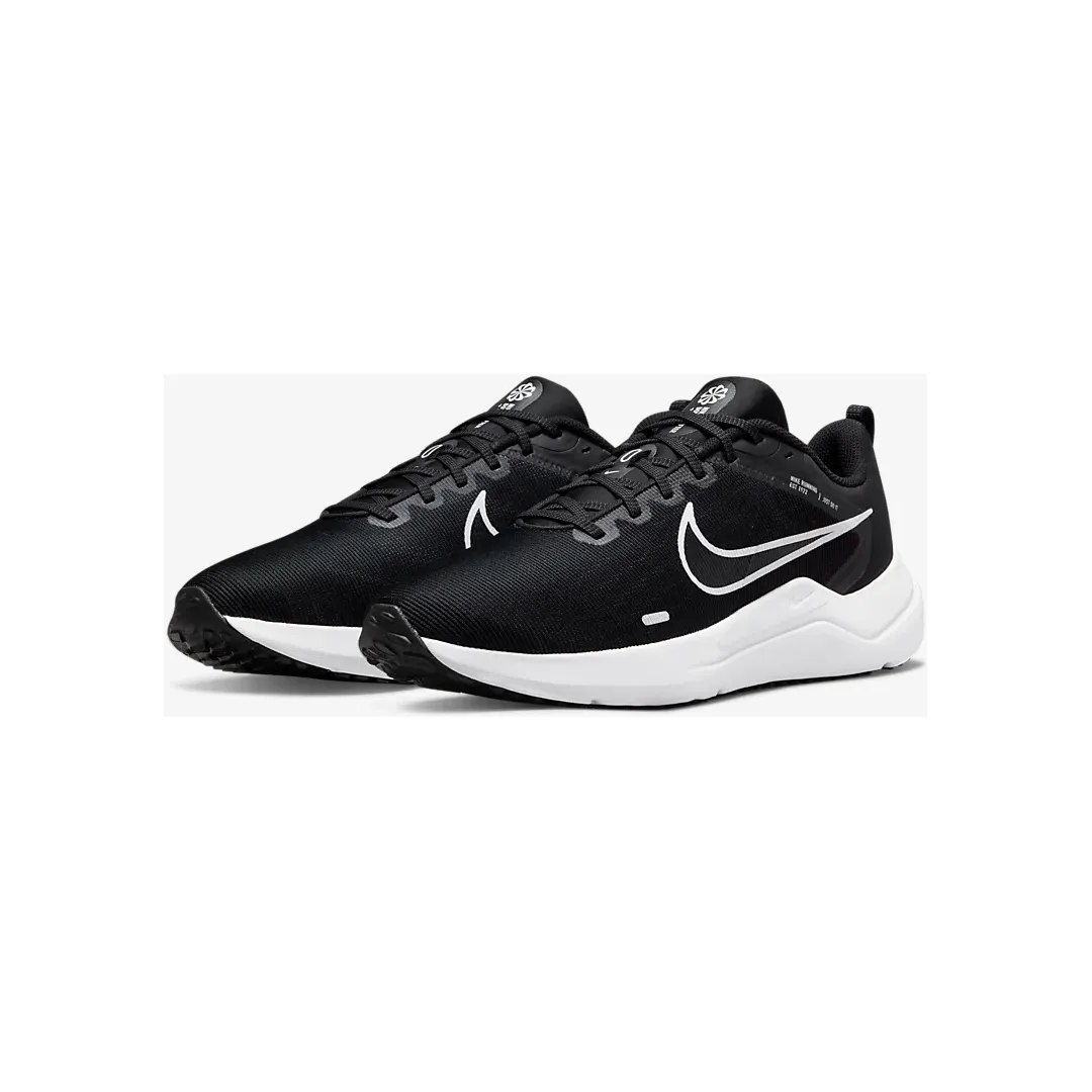 Nike Men's Downshifter 12 Shoes - Black / Dark Smoke Grey / Pure Platinum / White