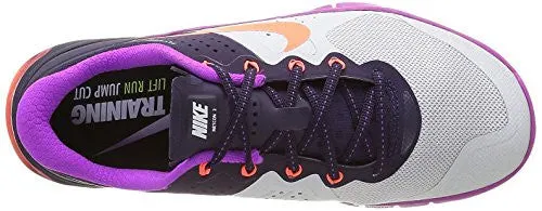 Nike Women's Metcon 2 Pr Pltnm/Ttl Crmsn/Hypr Vlt/Pr Training Shoe 6.5 Women US