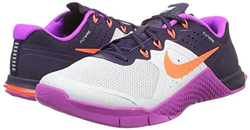 Nike Women's Metcon 2 Pr Pltnm/Ttl Crmsn/Hypr Vlt/Pr Training Shoe 6.5 Women US