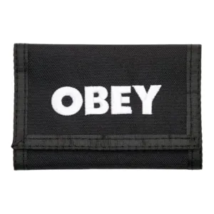 Obey Obey Bold Logo Trifold Black Wallet