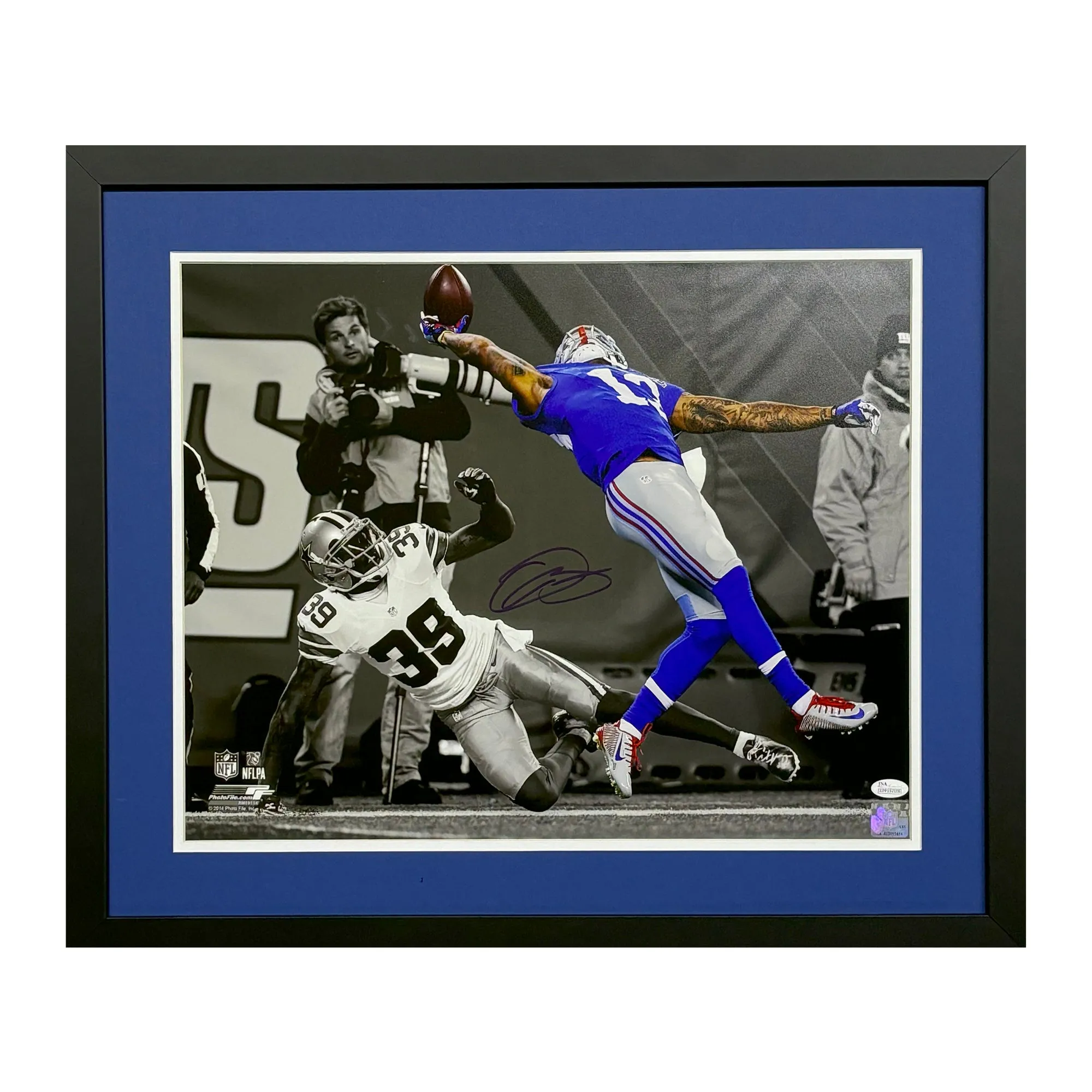 Odell Beckham Jr Signed New York Giants Framed 16x20 Photo