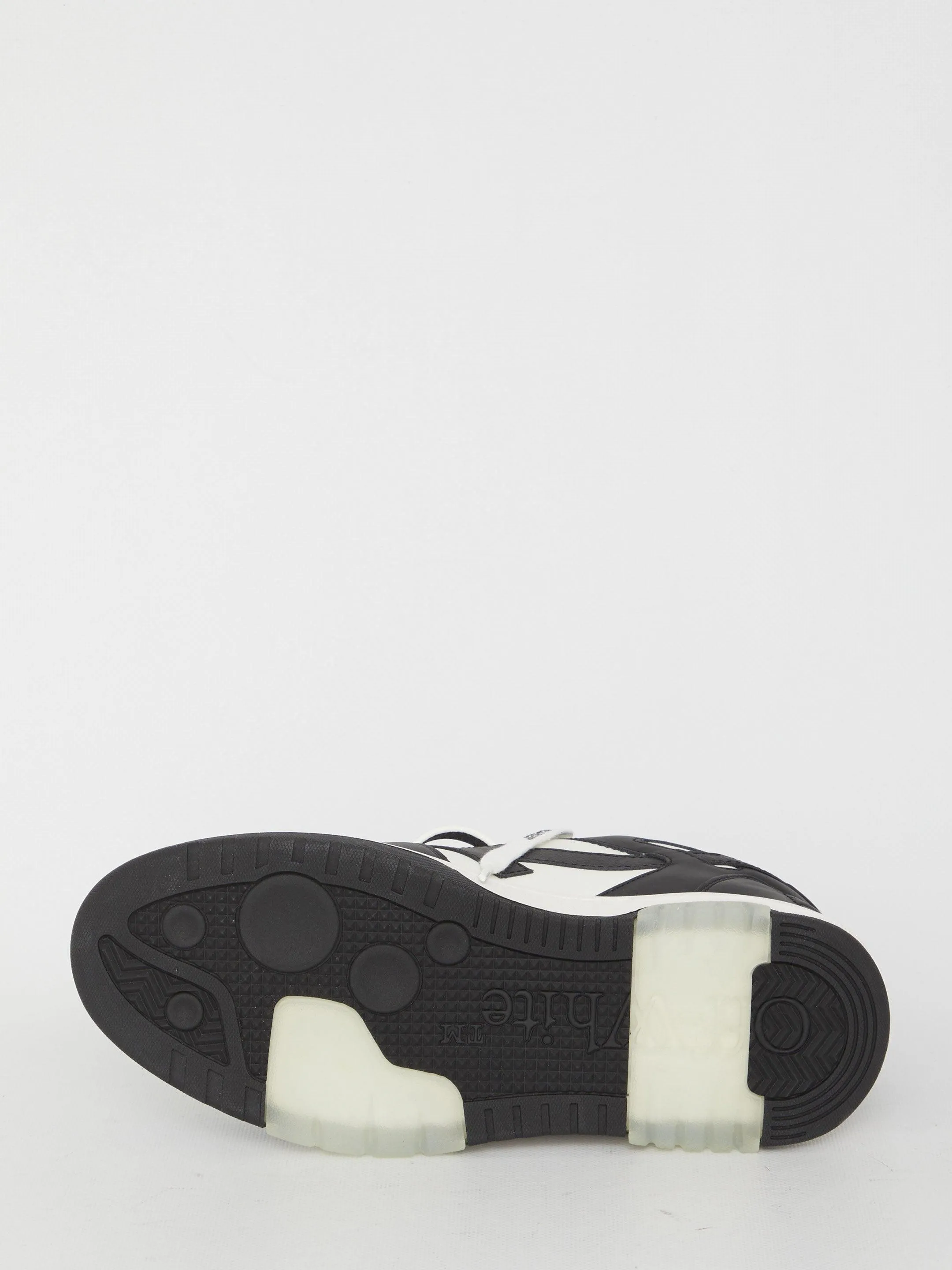 Off White Out Of Office Sneakers in Black White Combo