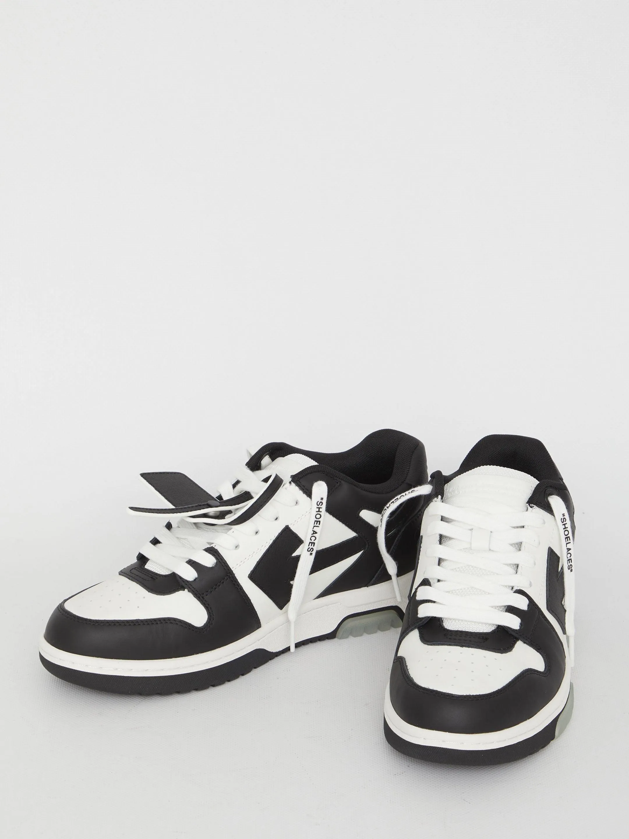 Off White Out Of Office Sneakers in Black White Combo