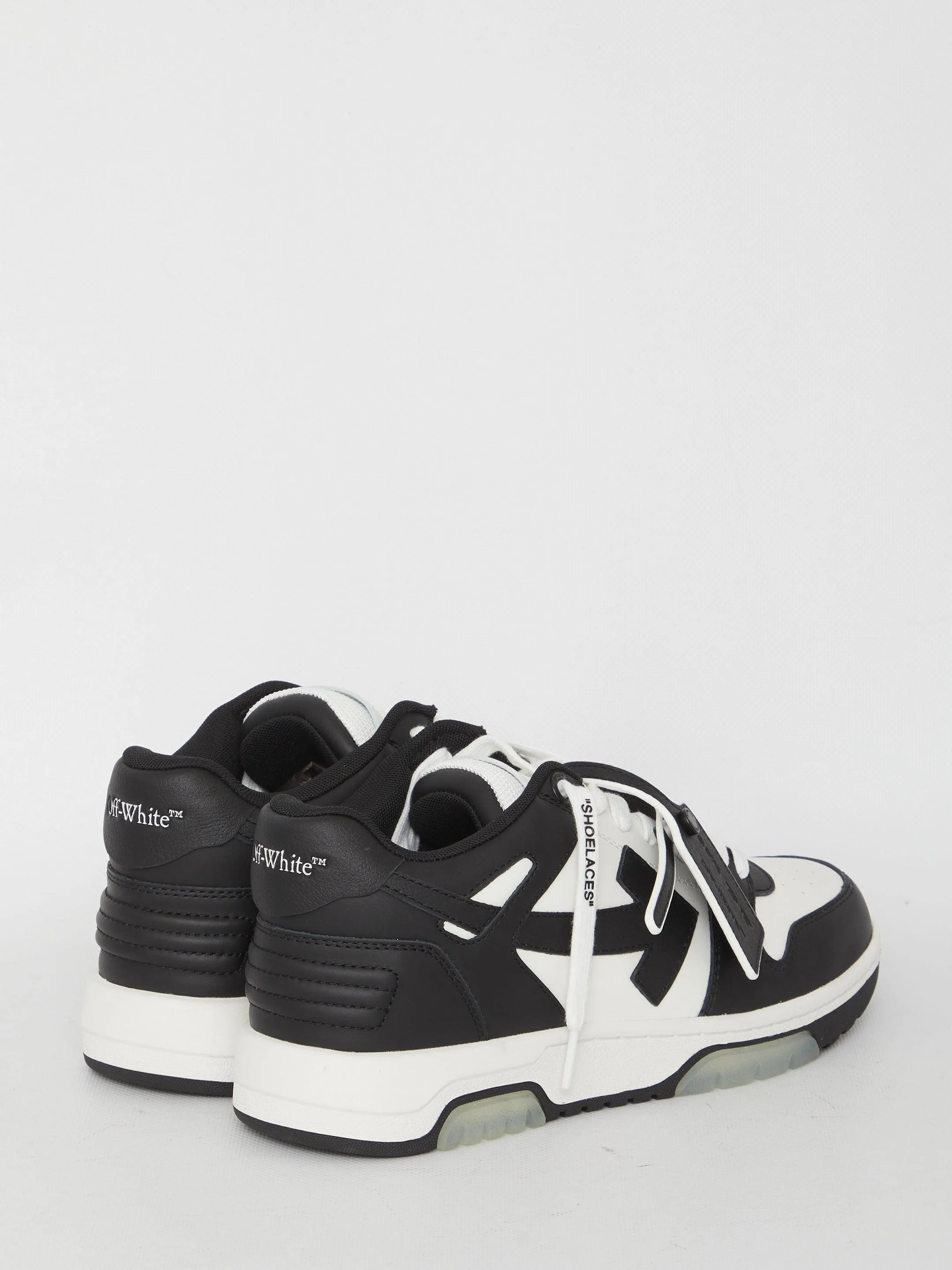 Off White Out Of Office Sneakers in Black White Combo