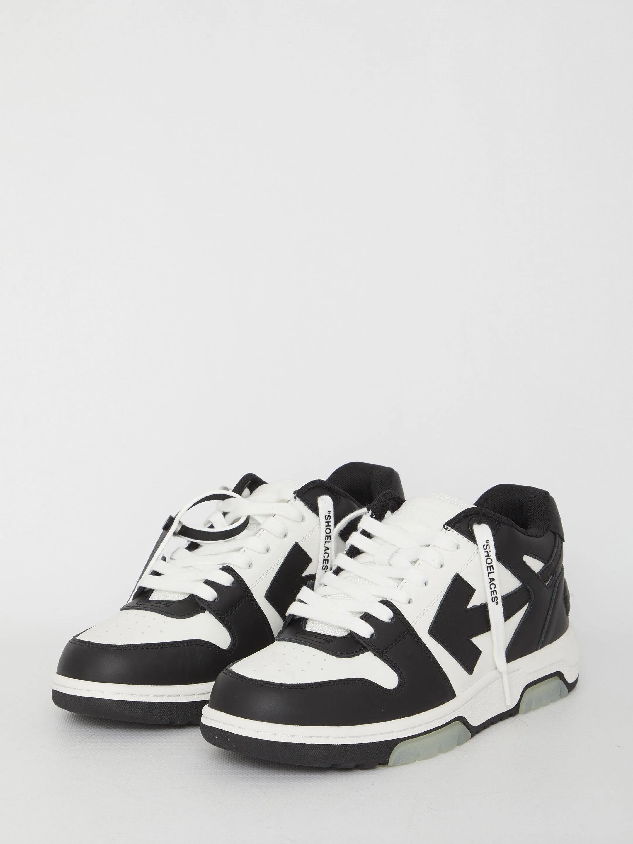 Off White Out Of Office Sneakers in Black White Combo