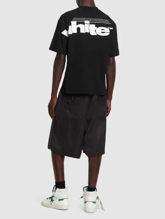 Off-White   Shared skate logo cotton t-shirt 