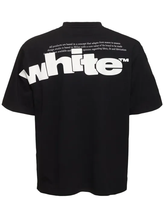 Off-White   Shared skate logo cotton t-shirt 