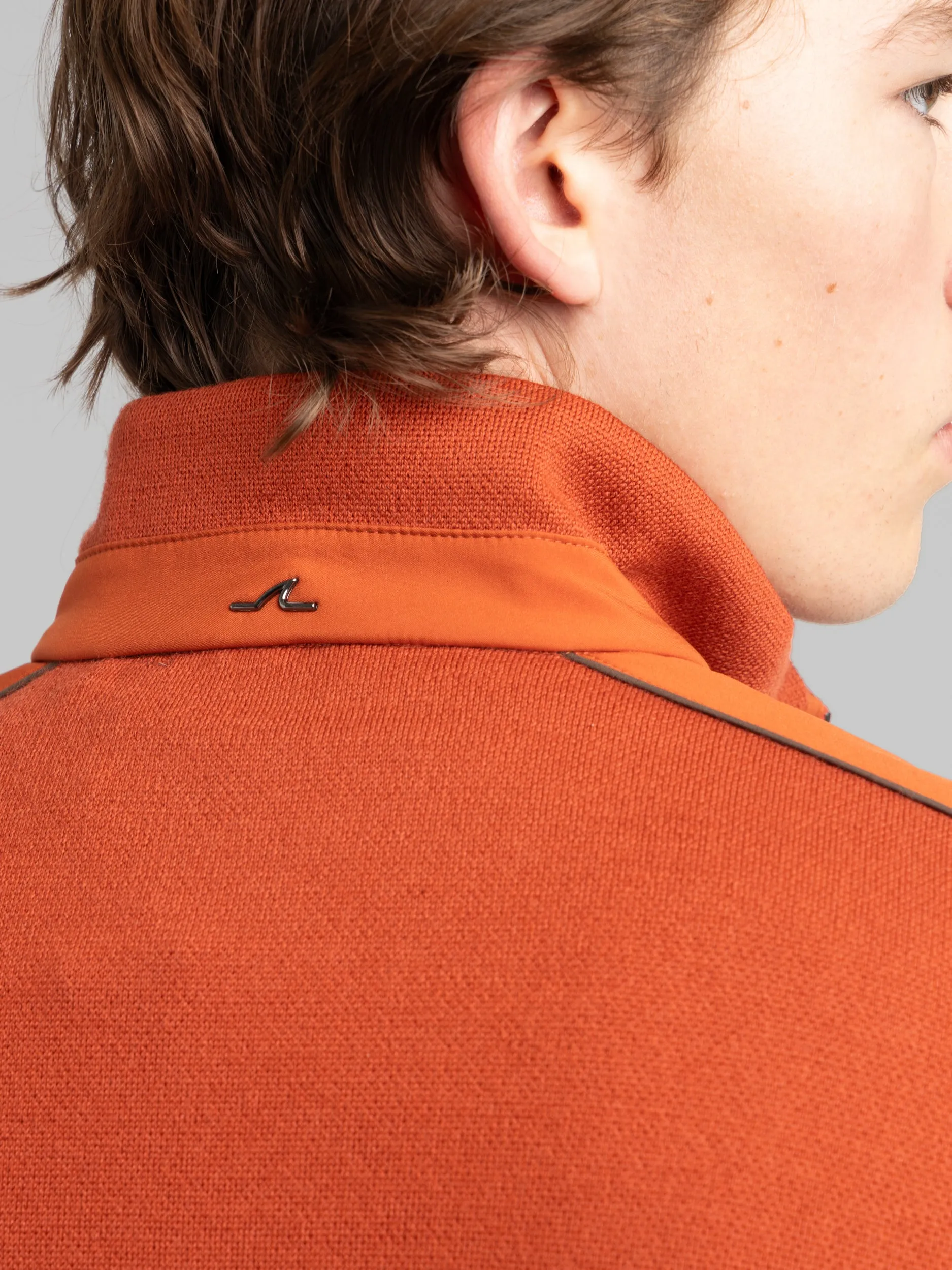 Orange Quarter Zip Knit