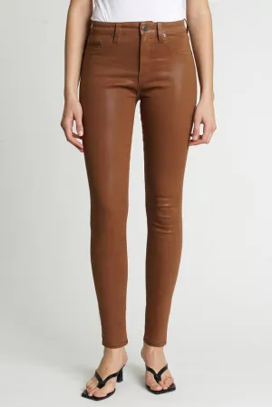 Pistola - Aline High Rise Skinny Jean -Coated Cognac *FINAL SALE