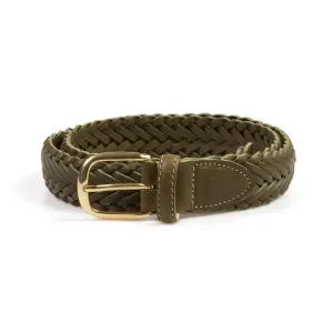 Plaited Belt - Olive Badalassi Minerva Box