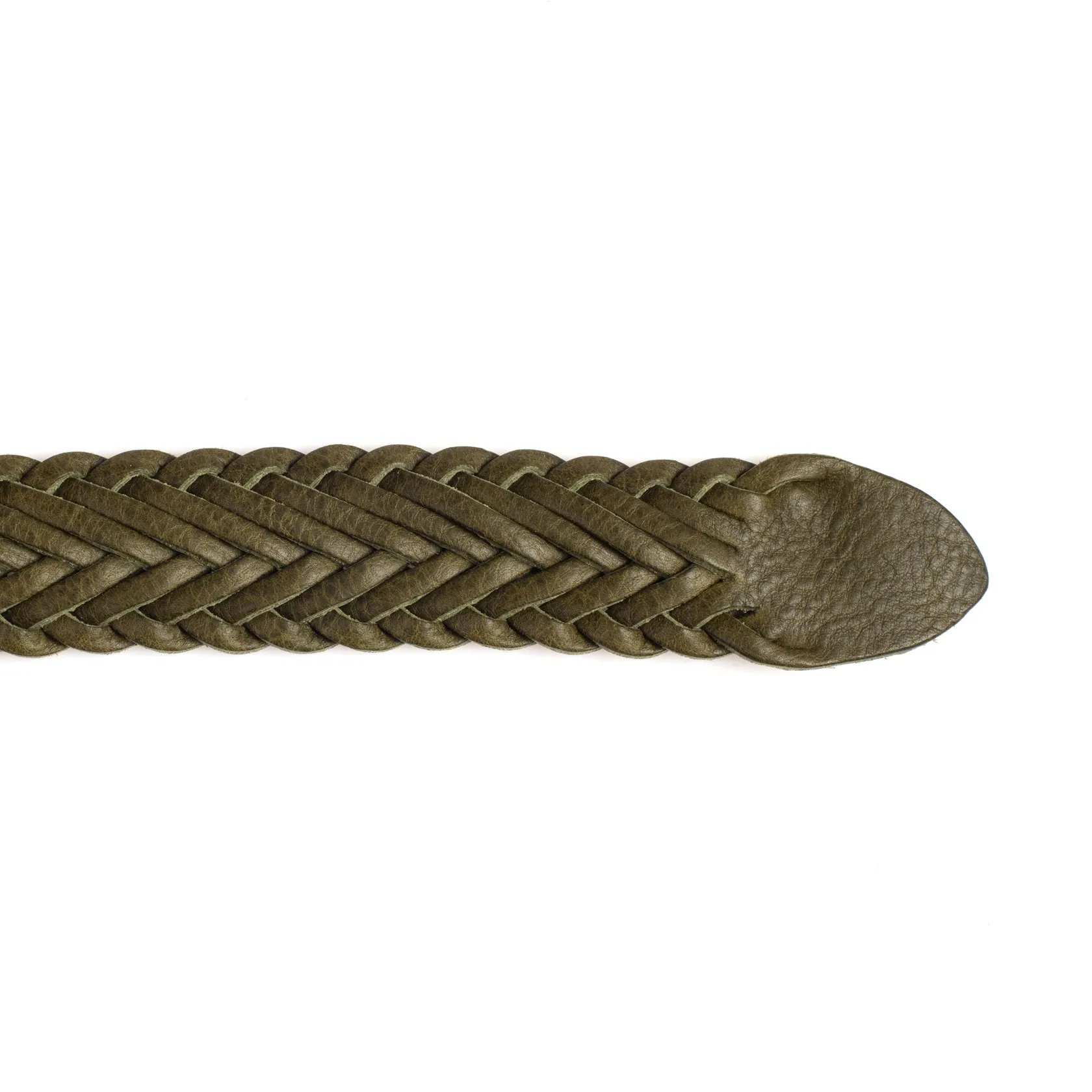 Plaited Belt - Olive Badalassi Minerva Box