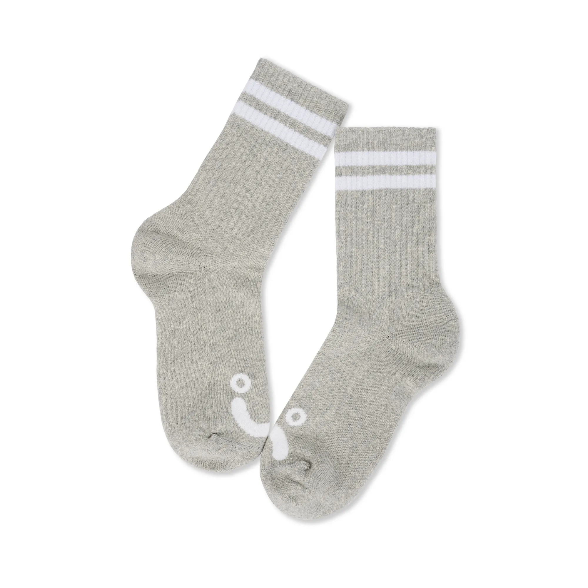 Polar Happy Sad Socks: Heather Gray