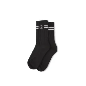 Polar Skate Co Stroke Logo Sock - Black