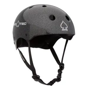 Pro-Tec Classic Black Metal Flake Skateboard Longboard Helmet