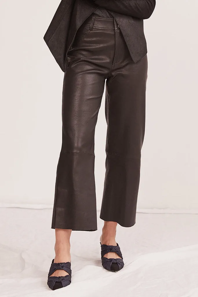 Prospect Pant Black Stretch Leather - SAMPLE