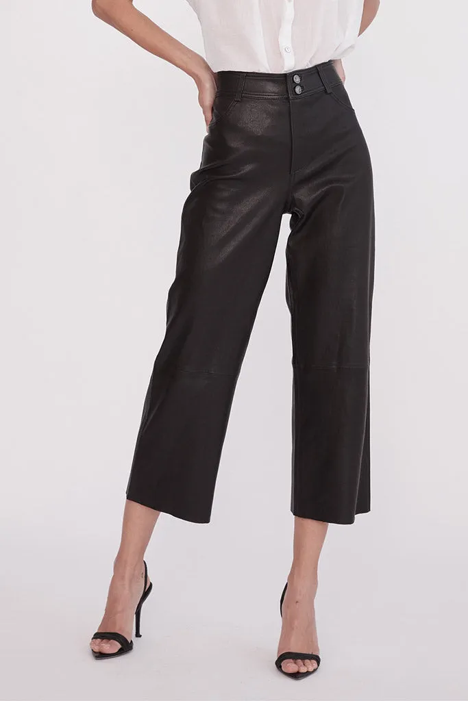 Prospect Pant Black Stretch Leather - SAMPLE