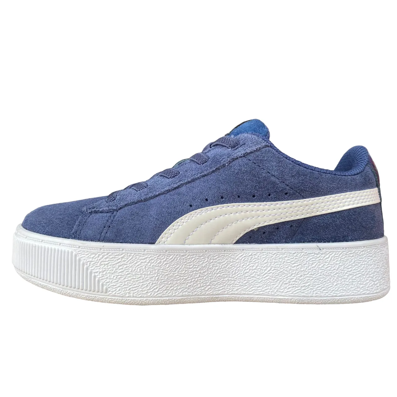 Puma sneakers da bambina con laccio elastico Vikky Platform AC PS 366486 03 sargasso sea-white