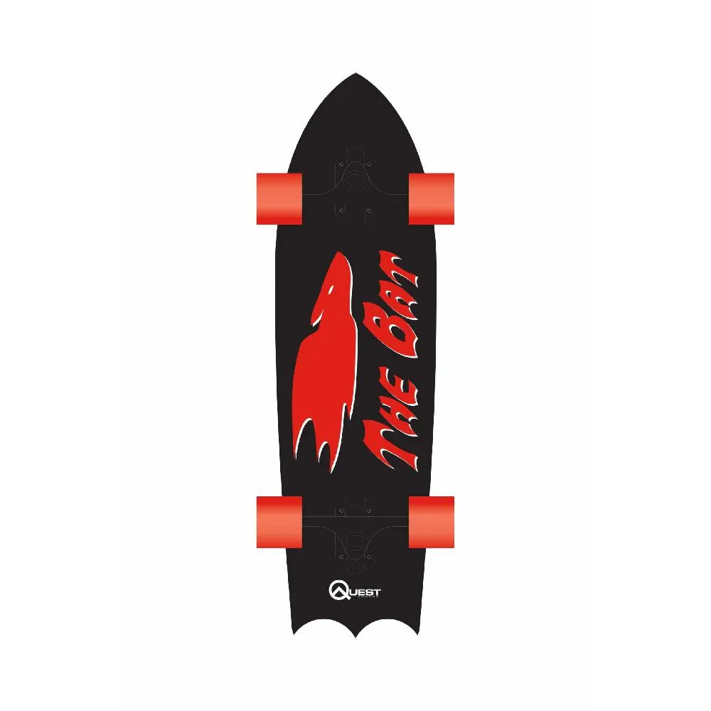 Quest Black Bat 35" Cruiser Longboard