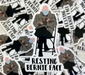 Resting Bernie Face Sticker or Magnet