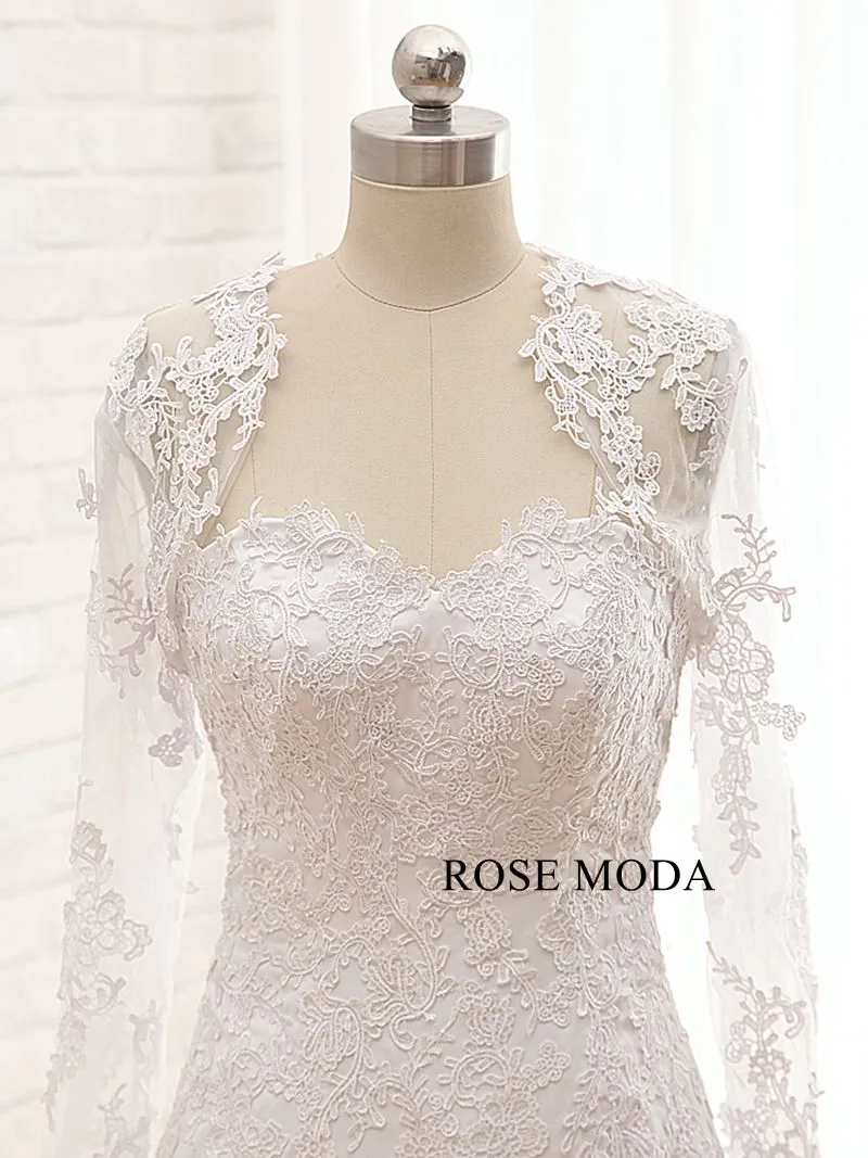 Rosemoda Lace Trumpet Wedding Dress with Removable Lace Jacket