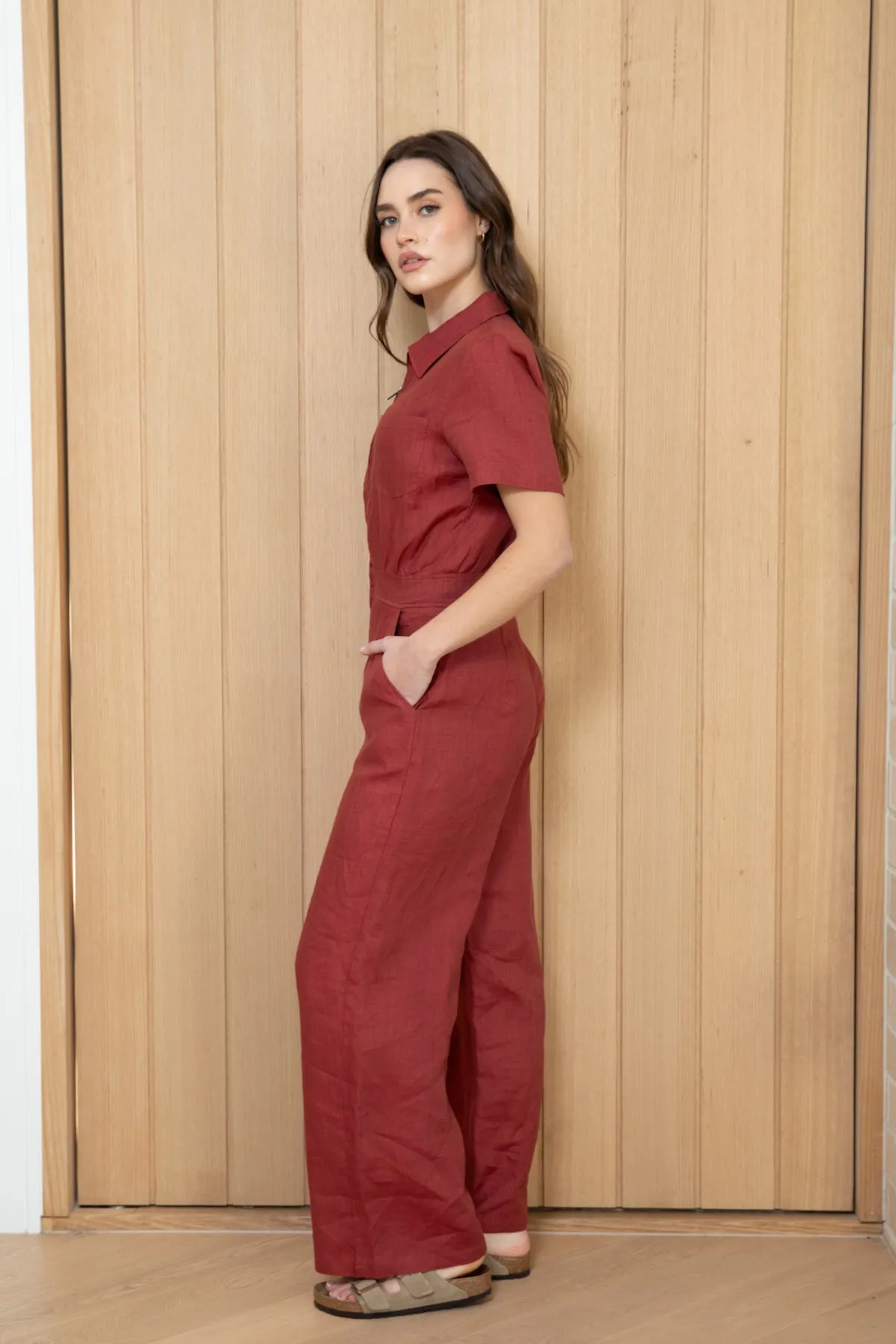 RUST Linen Freestyler Jumpsuit