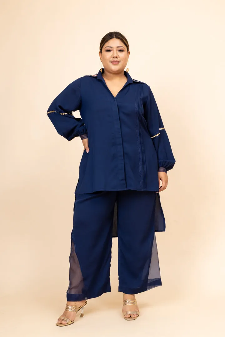 Sahiba Navy Blue Co-ord Set