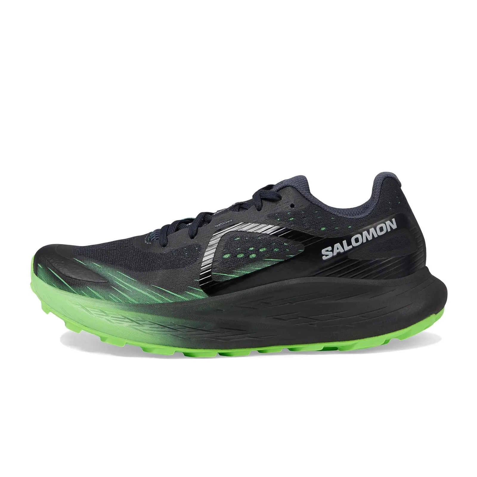 Salomon Glide Max TR Running Shoe (Men) - India Ink/Black/Green Gecko