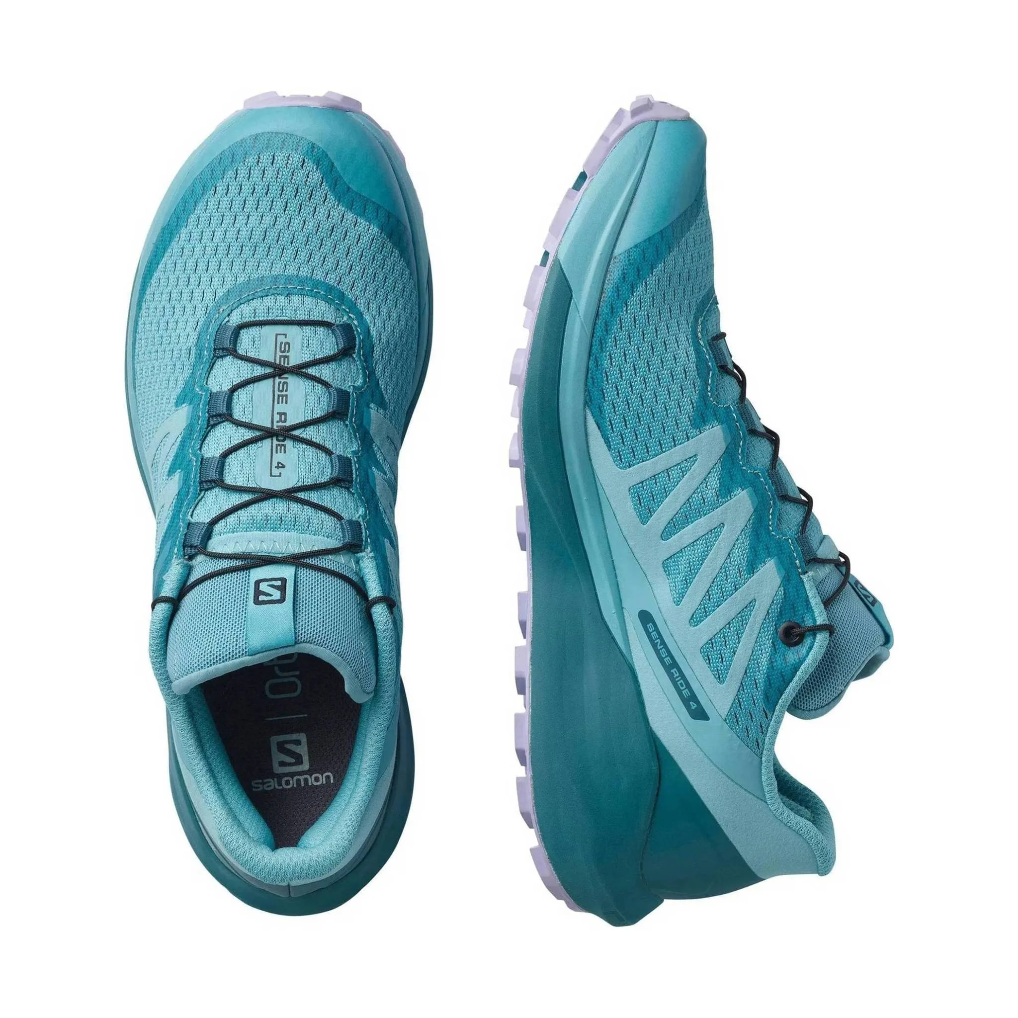 Salomon Women's Sense Ride 4 Running Shoes - Delphinium Blue/Mallard Blue/Lavender