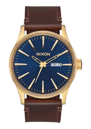 Sentry Leather - Polished Gold / Navy Sunray