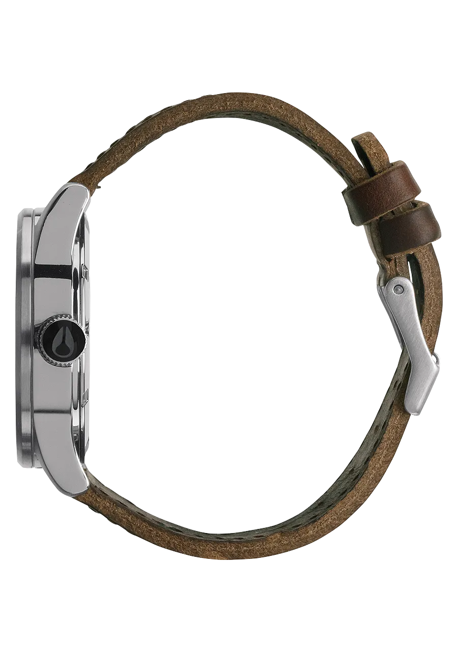 Sentry Leather - Silver / Brown