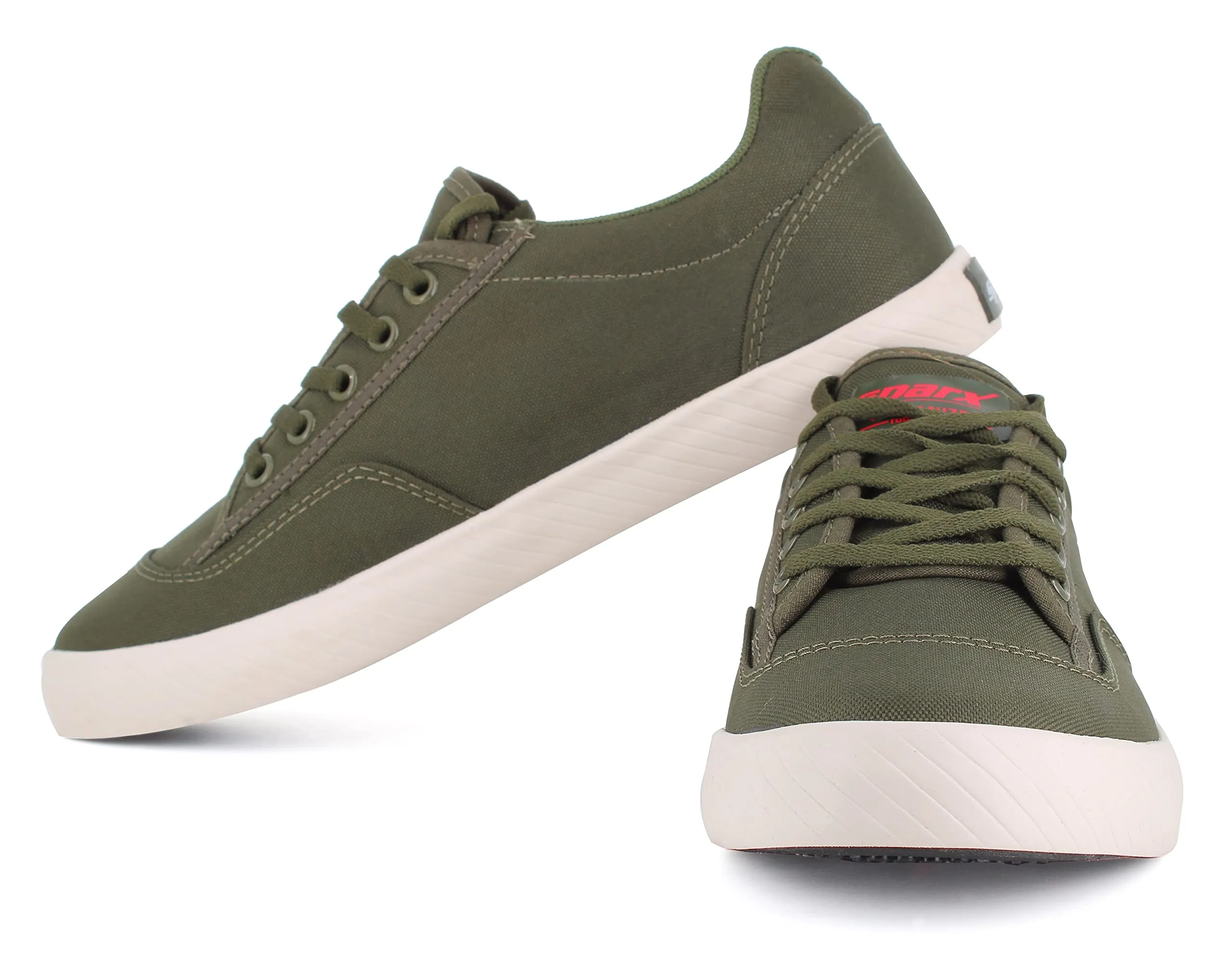 Sparx Men  Olive Green Red Casual Shoes