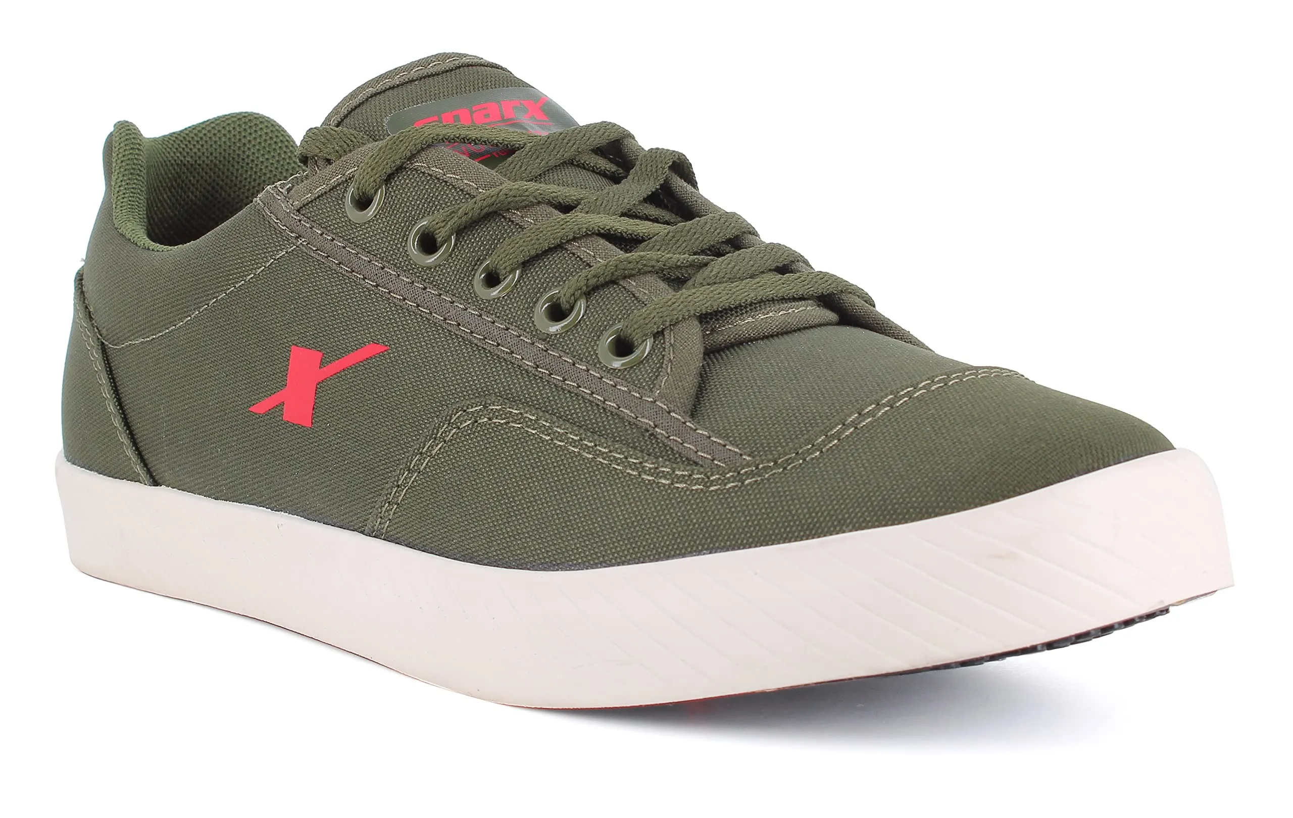 Sparx Men  Olive Green Red Casual Shoes