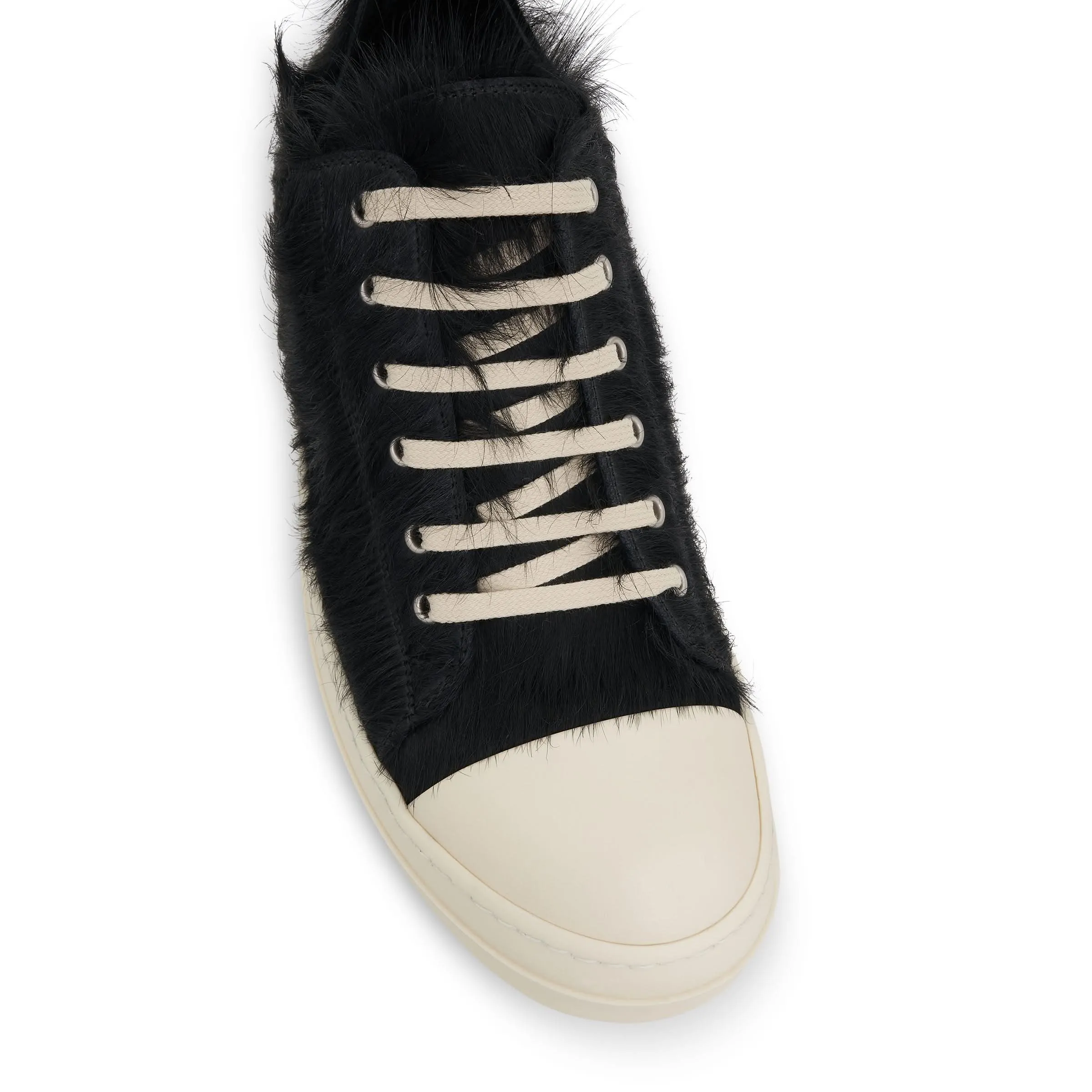 Strobe Low Fur Sneaker in Black/Milk