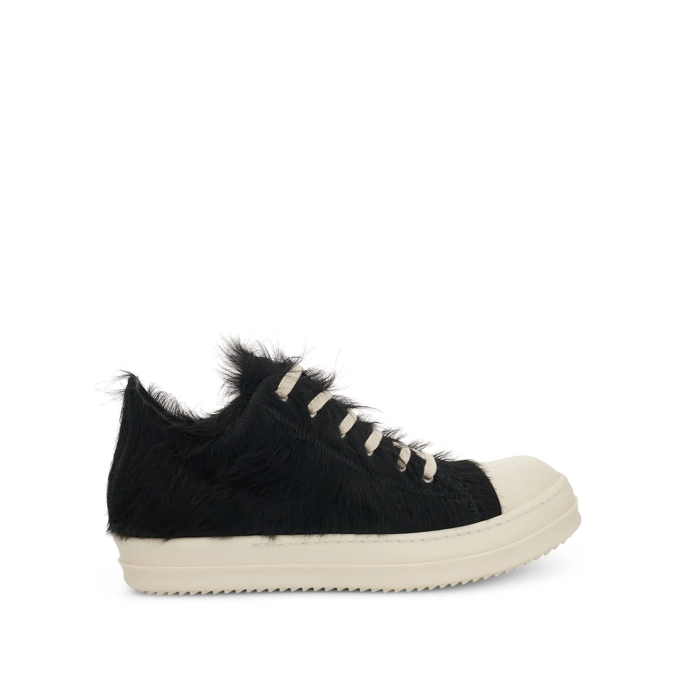 Strobe Low Fur Sneaker in Black/Milk