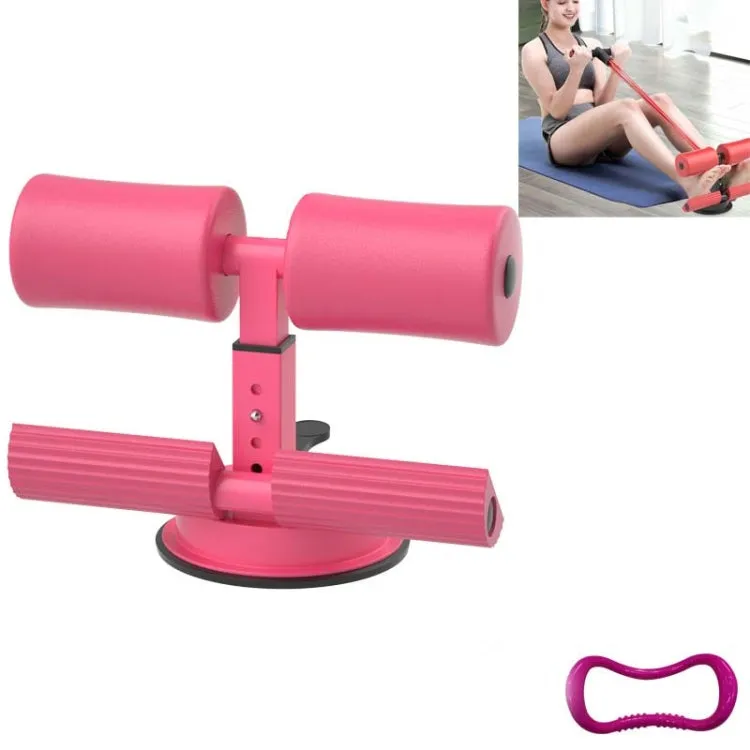 Suction-cup Abdominal Curler Sit-up Aid Household Waistcoat Line, Style:Without Drawstring(Pink)