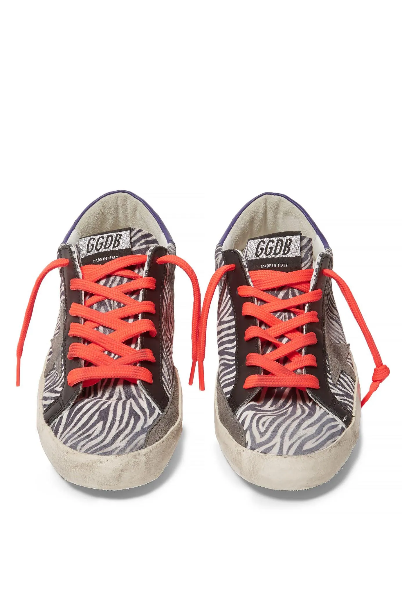 Superstar - Mini Zebra Suede Fluoro Lace