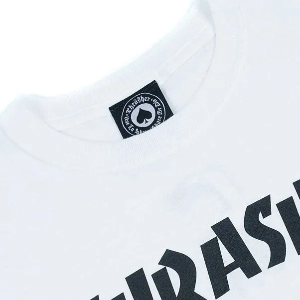 Thrasher Magazine White Skate Mag Logo T-Shirt