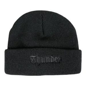 THUNDER Beanie Script Cuff Black