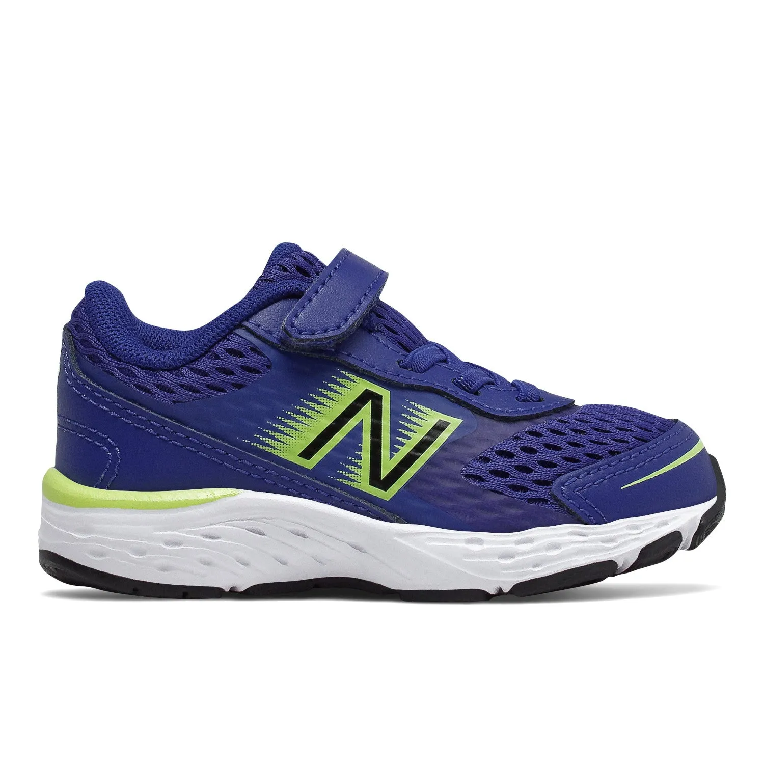 Toddler's New Balance 680v6 Bungee Color: Marine Blue / Lemon