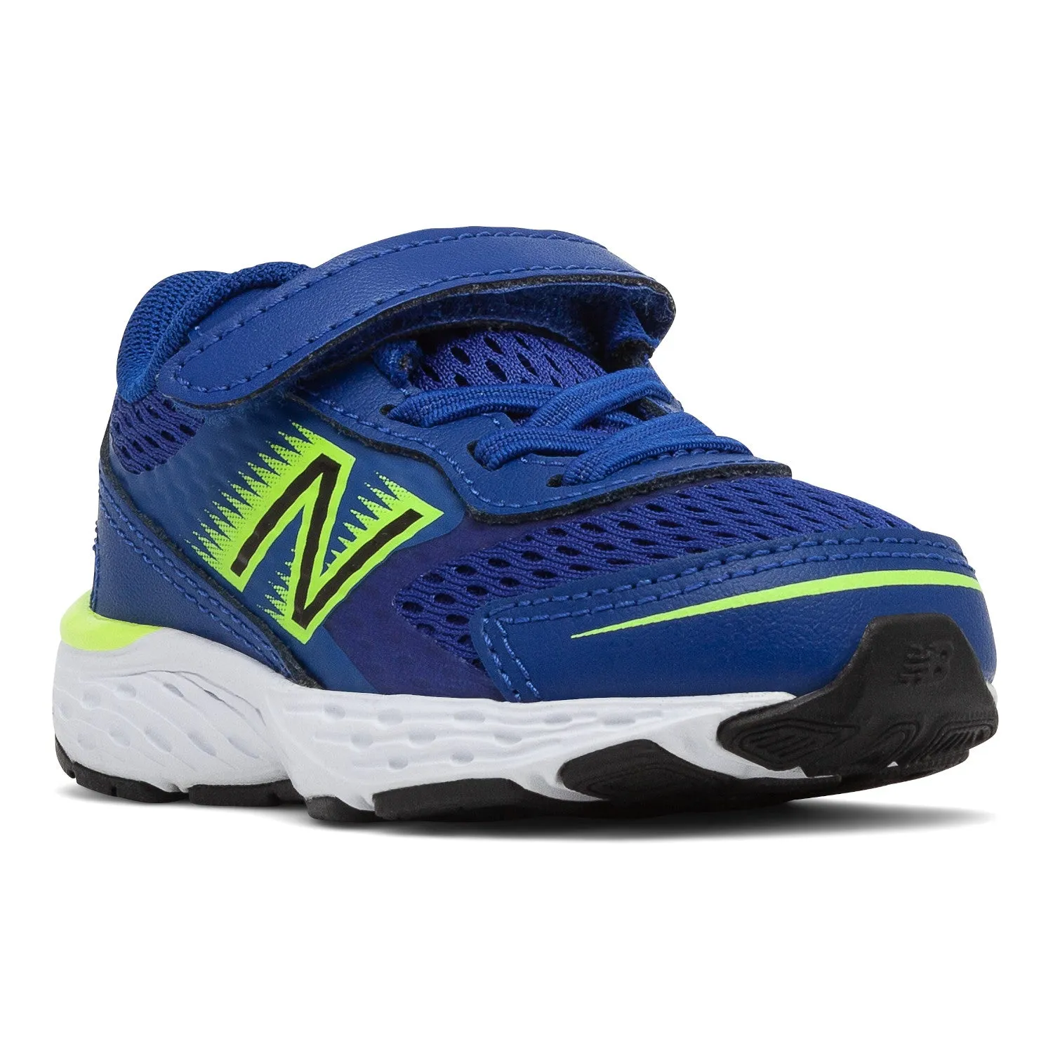 Toddler's New Balance 680v6 Bungee Color: Marine Blue / Lemon