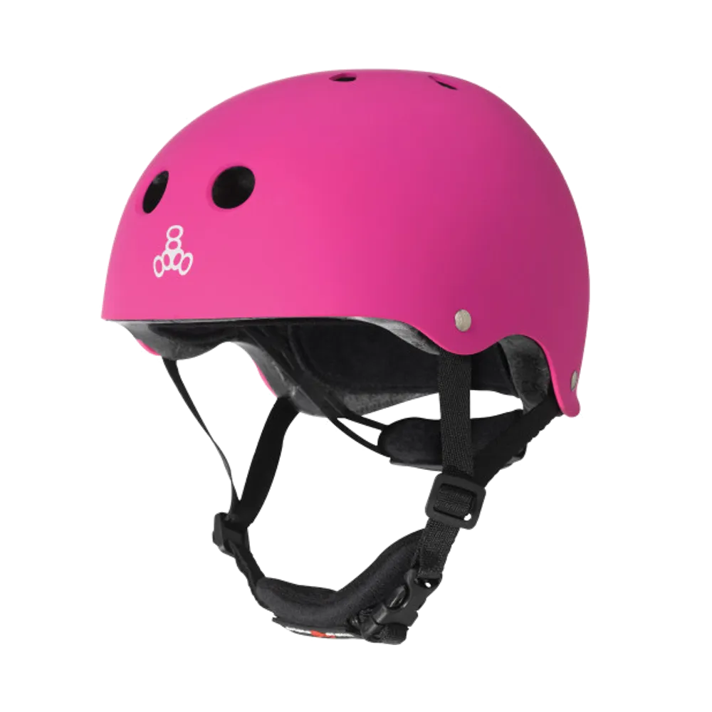 Triple 8 Lil 8 Dual Certified Helmet - Neon Pink Rubber