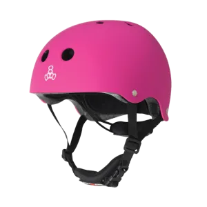 Triple 8 Lil 8 Dual Certified Helmet - Neon Pink Rubber