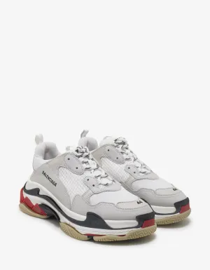 Triple S White, Red & Black Trainers