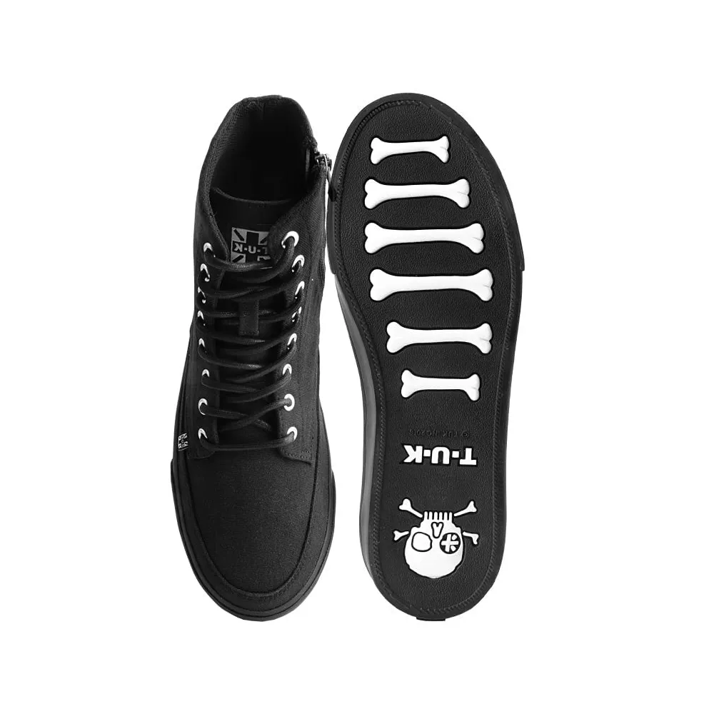 TUK Black Canvas 8-Eye Sneaker Boot