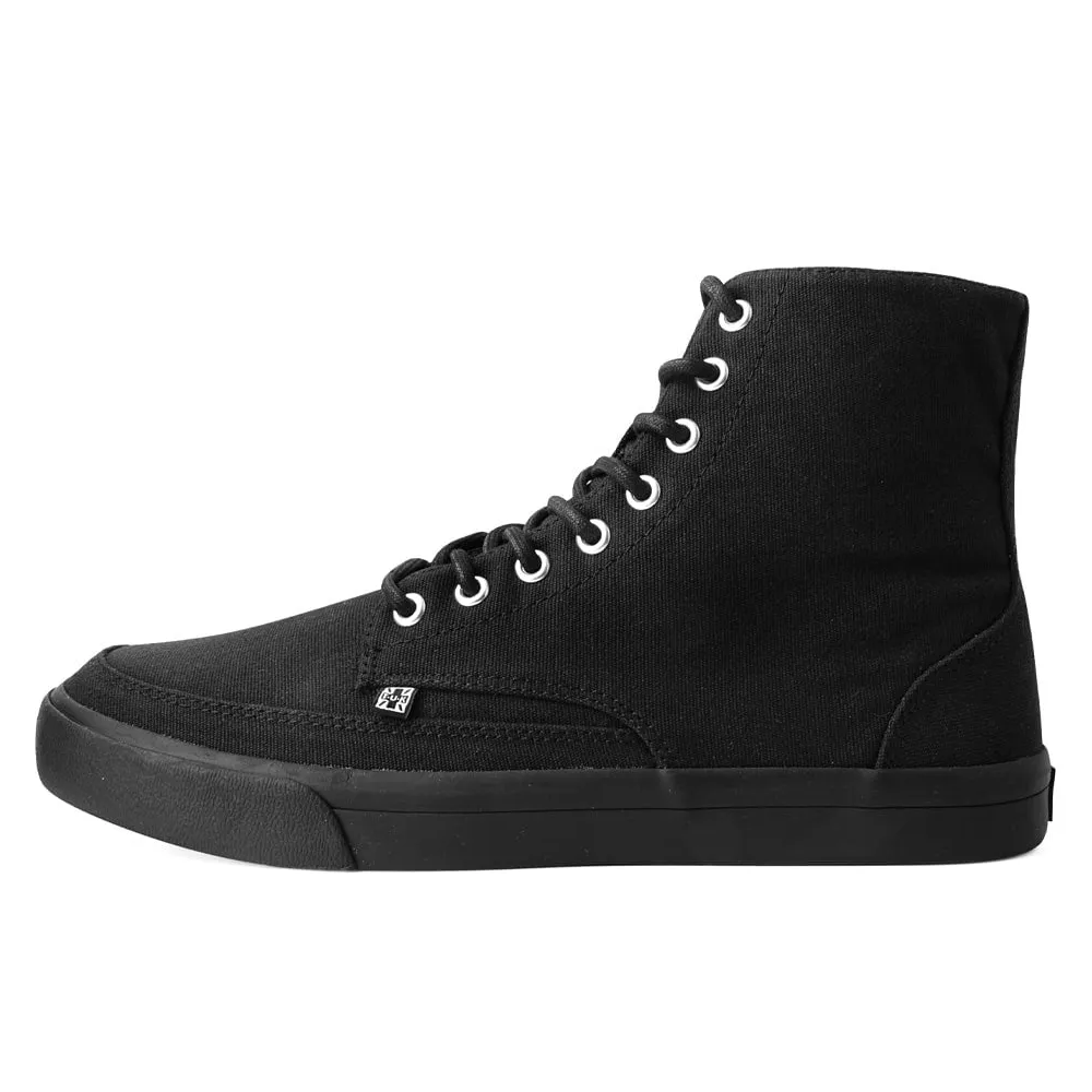 TUK Black Canvas 8-Eye Sneaker Boot